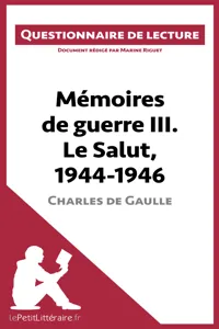 Mémoires de guerre III. Le Salut, 1944-1946 de Charles de Gaulle_cover