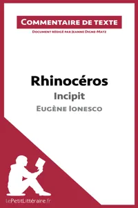 Rhinocéros de Ionesco - Incipit_cover