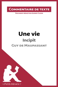 Une vie, Incipit, de Guy de Maupassant_cover