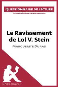 Le Ravissement de Lol V. Stein de Marguerite Duras_cover