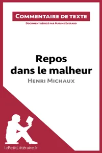 Repos dans le malheur d'Henri Michaux_cover