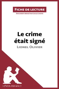 Le crime était signé de Lionel Olivier_cover