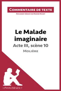 Le Malade imaginaire de Molière - Acte III, scène 10_cover