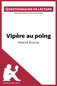 Vipère au poing d'Hervé Bazin_cover