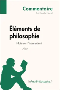 Éléments de philosophie d'Alain - Note sur l'inconscient_cover