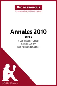 Annales 2010 Série L - "Les réécritures : le roman et ses personnages_cover