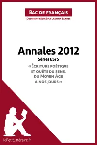 Bac de français 2012 - Annales Série ES/_cover