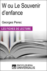 W ou Le Souvenir d'enfance de Georges Perec_cover