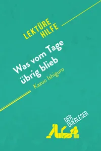 Was vom Tage übrig blieb von Kazuo Ishiguro_cover