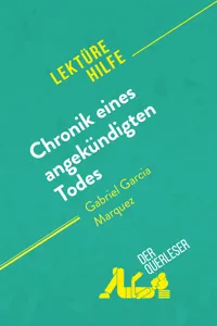 Chronik eines angekündigten Todes von Gabriel García Márquez_cover