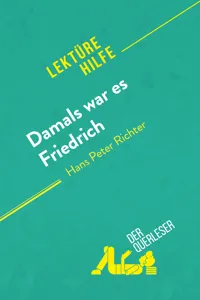 Damals war es Friedrich von Hans Peter Richter_cover