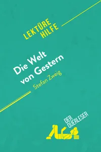 Die Welt von Gestern von Stefan Zweig_cover