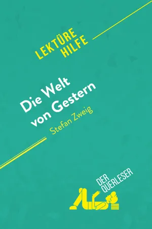 Die Welt von Gestern von Stefan Zweig (Lektürehilfe)