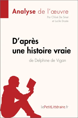 D'après une histoire vraie de Delphine de Vigan (Analyse de l'œuvre)