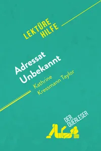 Adressat Unbekannt von Kathrine Kressmann Taylor_cover