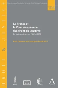 La France et la Cour européenne des droits de l'homme_cover