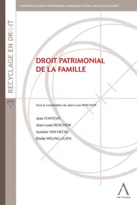 Droit patrimonial de la famille_cover