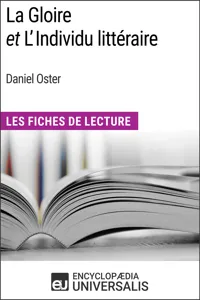 La Gloire et L'Individu littéraire de Daniel Oster_cover