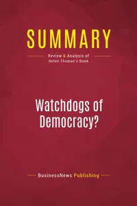 Summary: Watchdogs of Democracy?_cover