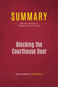 Summary: Blocking the Courthouse Door_cover