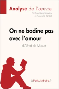 On ne badine pas avec l'amour d'Alfred de Musset_cover