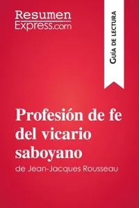 Profesión de fe del vicario saboyano de Jean-Jacques Rousseau_cover