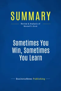 Summary: Sometimes You Win, Sometimes You Learn_cover