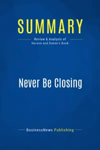 Summary: Never Be Closing_cover