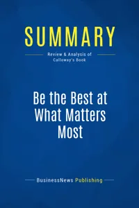 Summary: Be the Best at What Matters Most_cover