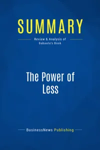 Summary: The Power of Less_cover