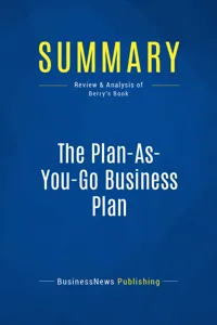 Summary: The Plan-As-You-Go Business Plan_cover