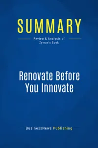 Summary: Renovate Before You Innovate_cover