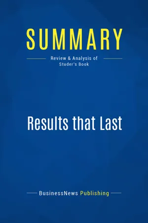 Summary: Results that Last