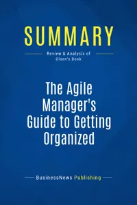 Summary: The Agile Manager's Guide to Getting Organized_cover