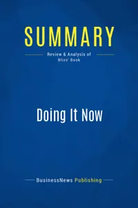 Summary: Doing It Now_cover