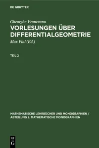 Gheorghe Vranceanu: Vorlesungen über Differentialgeometrie. Teil 2_cover