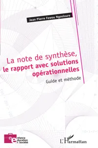 La note de synthèse, le rapport avec solutions opérationnelles_cover