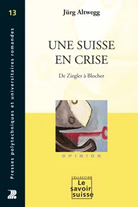 Une Suisse en crise_cover