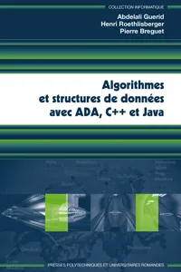 Algorithmes et structures de données avec ADA, C++ et Java_cover