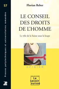 Le Conseil des droits de l'homme_cover