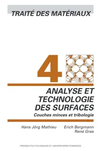 Analyse et technologie des surfaces_cover