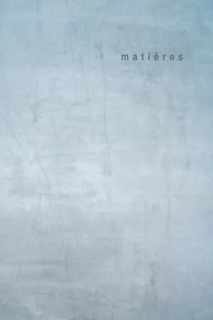 matières 1