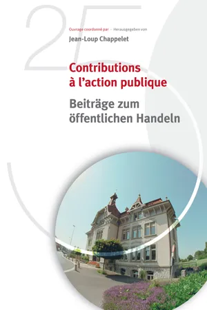 Contributions à l'action publique / Beiträge zum öffentlichen Handeln