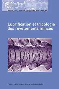 Lubrification et tribologie des revêtements minces_cover