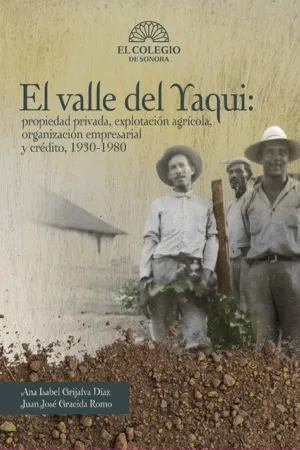 El Valle del Yaqui: propiedad privada, explotación agrícola, organización empresarial y crédito, 1930-1980