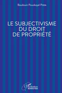 Le subjectivisme du droit de propriété_cover