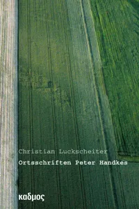 Ortsschriften Peter Handkes_cover