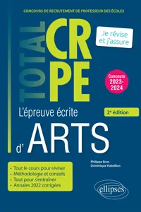 Réussir l'épreuve écrite d'arts - CRPE - Concours 2023-2024 - 2e édition_cover