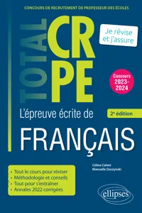 Réussir l'épreuve écrite de français - CRPE - Concours 2023-2024 - 2e édition_cover