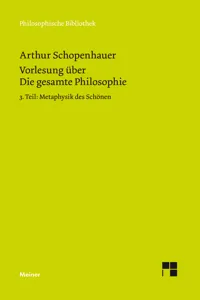 Vorlesung über Die gesamte Philosophie oder die Lehre vom Wesen der Welt und dem menschlichen Geiste, 3. Teil_cover